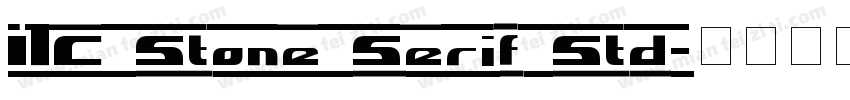 ITC Stone Serif Std字体转换